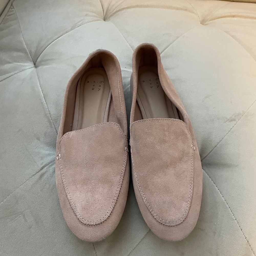 Light Pink Suede Flats